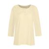 3/4 Sleeve Tops for Women Henley Crew Neck T Shirts Button Three Quarter Length Fall Blouses Dressy Casual Cute Shirts 2025 3/4 Length Sleeve Womens Tops, Beige, Large view 3