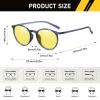 DUCO Night Vision Glasses for Men Women Round Anti Glare Glasses Night Driving Polarized UV400 Protection 305Y view 3