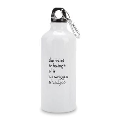 JuneLucky The Secret to Having It All Is Knowing You Already Do Water Bottles with Carabiner Clip Keeps Hot & Cold Insulated Sports Bottles Stainless Steel Tumbler for Travel Gym Outdoor 20 oz