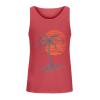 Beach Shirts for Men 2023 Regular Big and Tall Gradient Color Sleeveless Tank Tops Summer Casual Round Neck Shirt men graphic t shirts Red M view 2