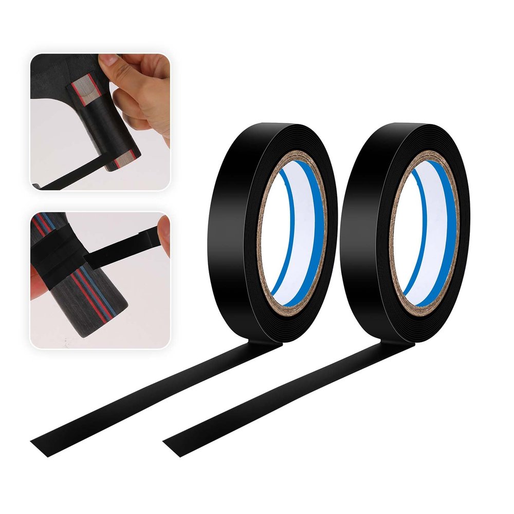 2 Rolls Finishing Tape Tennis Racket, 0.39 Inch 11 Yards Grip Tennis Finishing Tape PVC Tennis Badminton Racquet Grip Tape Tennis Racket Wrap Grip Vinyl Extra Racquet Tape for Tennis Badminton