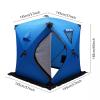 Ice Fishing Shelter Portable Thermal Tent Fishing Tents Outdoor D-Shaped Door Picnics Insulated Windproof 57 * 57 * 65 in 1-2People Ice Fishing Shanty with Backpack & Carry Bag (Blue) view 2