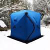 Ice Fishing Shelter Portable Thermal Tent Fishing Tents Outdoor D-Shaped Door Picnics Insulated Windproof 57 * 57 * 65 in 1-2People Ice Fishing Shanty with Backpack & Carry Bag (Blue) view 4