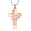 AIWENXI Hummingbird Cremation Jewelry for Ashes Cross Ashes Necklaces for Men Women Stainless Steel Memorial Keepsakes Pet/Human mini Cremation Urns Pendant Jewelry view 1