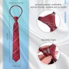 Moyibai 4PCS Boys Zipper Tie Adjustable Pre-Tied Ties,Boys and Girls Necktie for Wedding School Graduation Uniforms JK Tie view 2