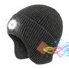 Bluetooth Beanie with Light, Built in Wireless Headphones & Stereo Speakers USB Rechargeable Bluetooth Hat Unique Tech Gifts Birthday Gifts for Men and Women (Dark Grey Adult) view 1