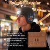 Bluetooth Beanie with Light, Built in Wireless Headphones & Stereo Speakers USB Rechargeable Bluetooth Hat Unique Tech Gifts Birthday Gifts for Men and Women (Dark Grey Adult) view 3