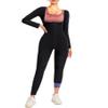 CEIUEO Sauna Suit for Women Full Body Waist Trainer for Belly Fat Sauna Jumpsuit Workout Sweat Suit(BK L) view 1