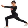 CEIUEO Sauna Suit for Women Full Body Waist Trainer for Belly Fat Sauna Jumpsuit Workout Sweat Suit(BK L) view 4