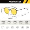 DUCO Night Vision Glasses for Men Women Chic Metal Polygon Frame, Anti-Glare, UV400 Protection, Yellow Polarized Lens 309Y (Matte Black Frame Night Vision Lens) view 4