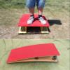 ENWINDXS Gymnastics Assistance Vault Springboard Gymnastics Springboard for Home Gym, School Gymnastic Center Springboards for Gymnast, Hardwood Sports Club Equipment, 4 Steel Springs(Red) view 2