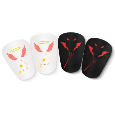 4pcs Mini Shin Guards Soccer, 3.15x1.97in Kids Football Shin Pads Player Equipment Comfortable Small Shin Guards Protective Miniature Gear for Teens Adult Boys Girls Men Women