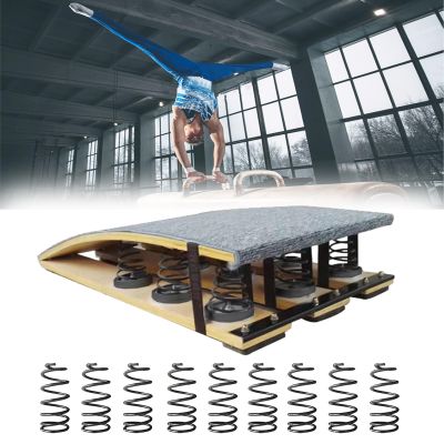 ENWINDXS Training Gymnastics Springboard Home Grey Vault Gymnastics Springboard Large, Adult Professional Gymnast Spring Board with 9 Springs, Fitness Training Springboard for Home Gym School