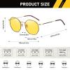DUCO Night Vision Glasses for Men Women Chic Metal Polygon Frame, Anti-Glare, UV400 Protection, Yellow Polarized Lens 309Y (Black Gold Frame Night Vision Lens) view 4