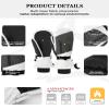 Caracaleap Winter Ski Mittens for Men Women Cold Weather- Warm Snow Mitts Gloves Waterproof & Windproof for Snowboard Snow Sports White M-L view 2