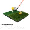 Bognajin Dual Turf Golf Hitting Mat, Foldable Heavy Duty Golf Hitting Mat, Mini Golf Training Pad Launch Zone Hitting Turf Mat, Rubber Backing Golf Practice Mat with 6 Ball & 1 Tee & 3 Bracket view 4