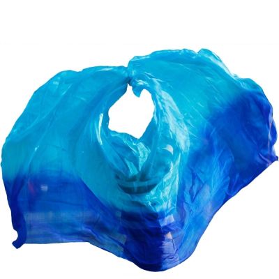 MYTVQRVK Belly Dance Silk Scarf Silk Stage Performance Dancewear Accessories Tie Dye Light Texture Veil Shawls Women Scarf Costumes Belly Dance Veils(Color 19,M-200cm-90cm)