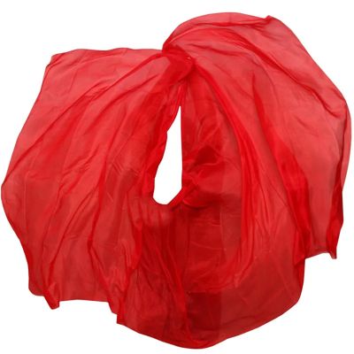 MYTVQRVK Belly Dance Silk Scarf Silk Veil Shawl Women Scarf Costume Accessory Customized Handmade Dyed Silk Veil Belly Dance Veil Accessory(Red Veil,90x200cm)