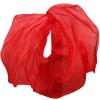 MYTVQRVK Belly Dance Silk Scarf Silk Veil Shawl Women Scarf Costume Accessory Customized Handmade Dyed Silk Veil Belly Dance Veil Accessory(Red Veil,90x200cm) view 1
