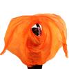 MYTVQRVK Belly Dance Silk Scarf Silk Veil Shawl Women Scarf Costume Accessory Customized Handmade Dyed Silk Veil Belly Dance Veil Accessory(Red Veil,90x200cm) view 3
