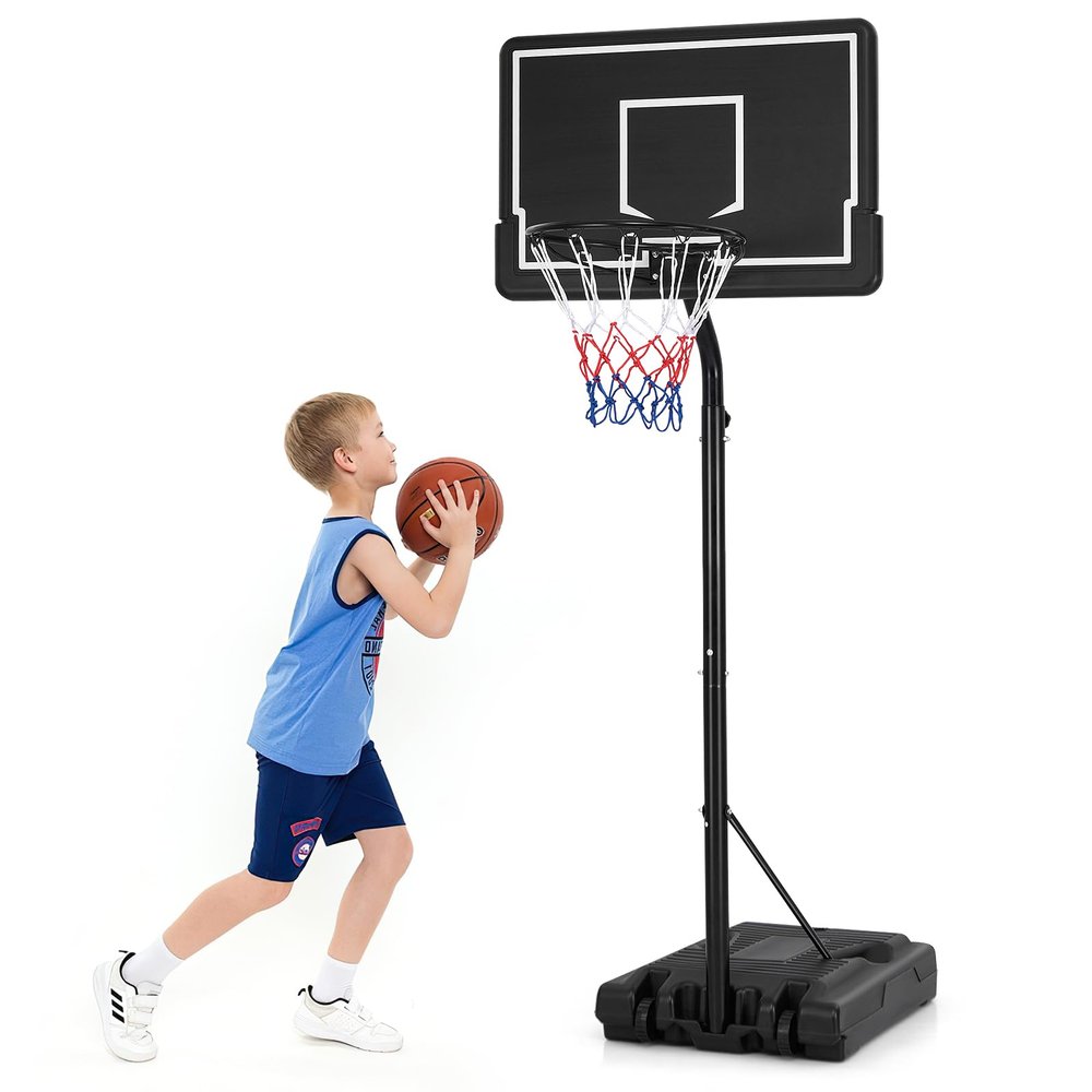 YXCUSAM Portable Basketball Stand, Adjustable Basketball Stand with Fillable Base/Wheels for Gym, Club