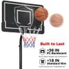 YXCUSAM Portable Basketball Stand, Adjustable Basketball Stand with Fillable Base/Wheels for Gym, Club view 3