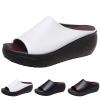 Sandals for Women Wedge Shoes Summer Womens Platform Orthotic Leather Arch Support Casual Dressy Wedges Slides view 1
