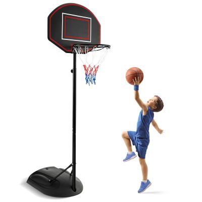 YXCUSAM Portable Basketball Stand, Outdoor Freestanding Adjustable Basketball Stand with Wheels/Fillable Base for Clubs
