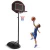 YXCUSAM Portable Basketball Stand, Outdoor Freestanding Adjustable Basketball Stand with Wheels/Fillable Base for Clubs view 1