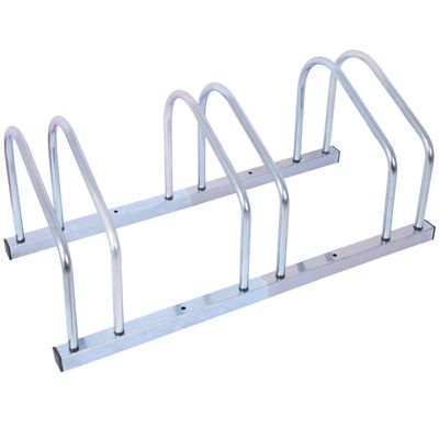 FocusOnHome 3 Bikes Floor Bike Stand, Bike Parking Rack Garage Bike Storage Stand Indoor/Outdoor 22-28" Wheel Stand, Max. Tire Width 2.15",galvanization