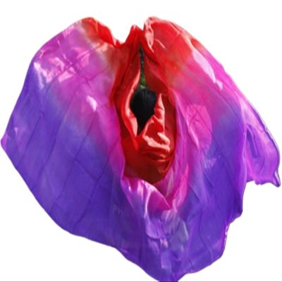 MYTVQRVK Belly Dance Silk Scarf Silk Stage Performance Dancewear Accessories Tie Dye Light Texture Veil Shawls Women Scarf Costumes Belly Dance Veils(Color 00,M-200cm-90cm)