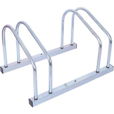 FocusOnHome 2 Bikes Floor Bike Stand, Bike Parking Rack Garage Bike Storage Stand Indoor/Outdoor 22-28" Wheel Stand, Max. Tire Width 2.15",galvanization