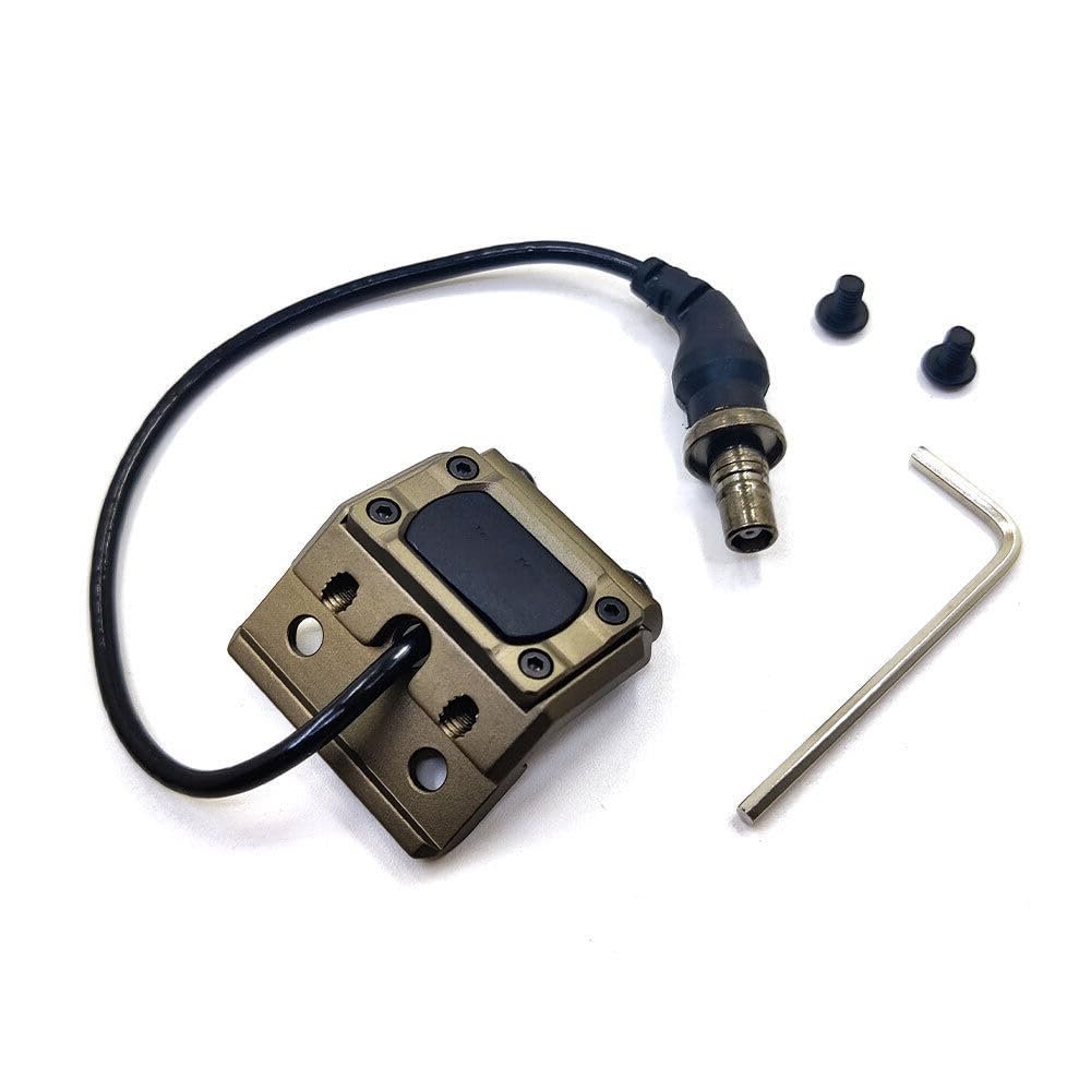 Tactical Modular Wire Remote Pressure Switch for M300 M600 Scout Light,Fit for 20mm Picatinny Rail (SF Plug, Tan)