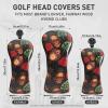 FINGER TEN Golf Club Head Covers for Woods Driver Fairway Hybrid with Interchangeable Number Tag 1 3 5 Premium Leather Headcovers for Women Men (Rose) view 2