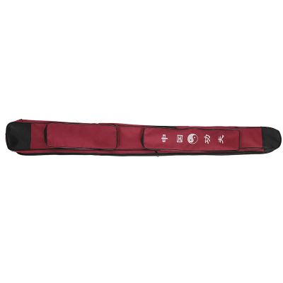 BONKZEBU Chinese Martial Arts Thick Single layer Sword Multifunction Shoulder Carry Bag (Dark Red)