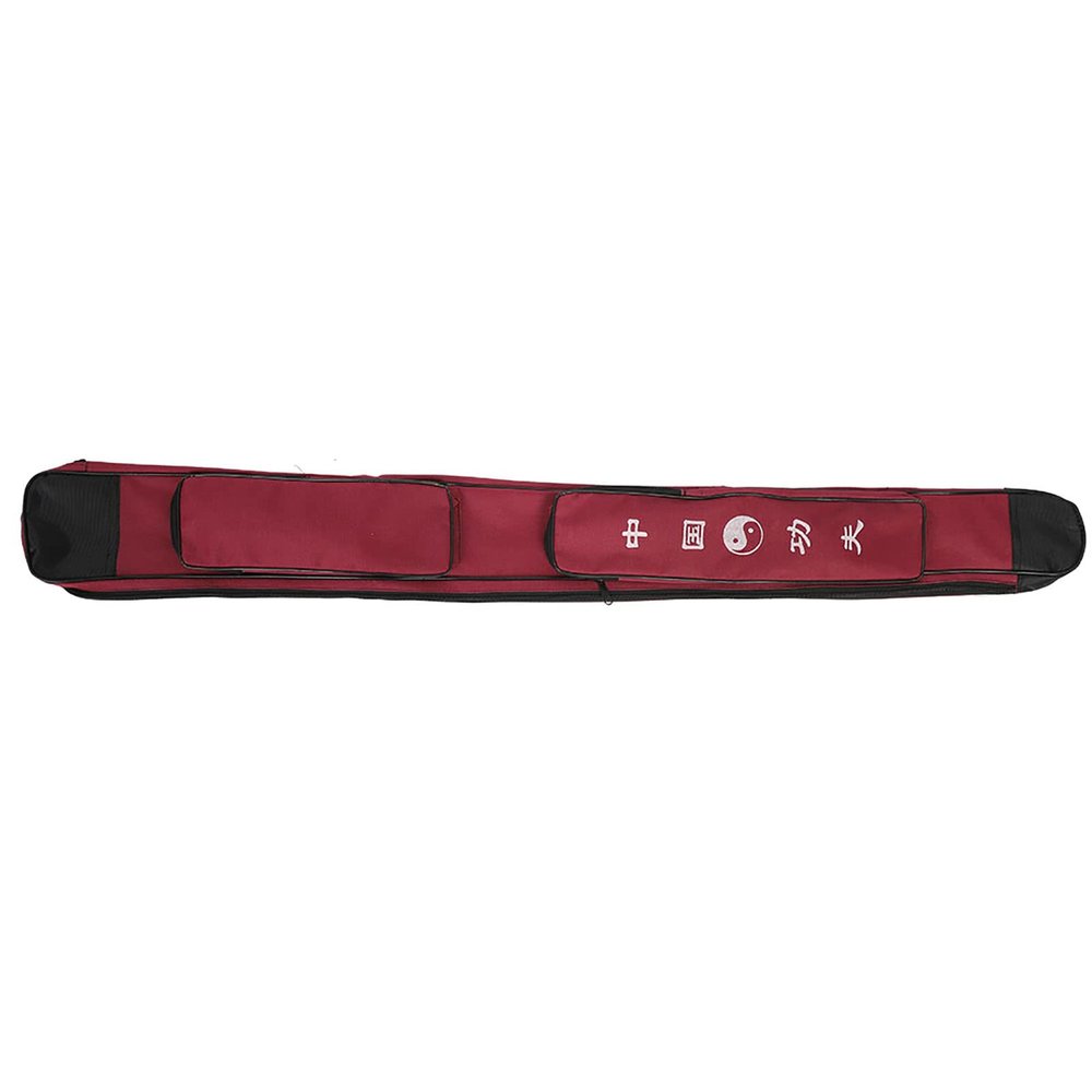 BONKZEBU Chinese Martial Arts Thick Single layer Sword Multifunction Shoulder Carry Bag (Dark Red)