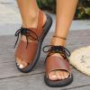 SACFOF Women's Orthopedic Sandals Summer Comfort Dressy Open Toe Slingback Walking Sandals Casual Strappy Slip on Sandals view 4