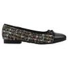 WHITE MOUNTAIN Women's Bocci Dressy Cap Toe Ballet Flat, Black/Black/Fab/Multi, 7.5 W view 3