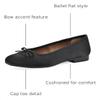 WHITE MOUNTAIN Women's Bocci Dressy Cap Toe Ballet Flat, Black/Shimmer/Fab, 6.5 M view 3