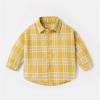 Baby Boy Flannel Shirt Toddler Plaid Shirt Baby Long Sleeve Button Down Jacket Coat Infant Fall (Yellow, 18-24 Months) view 2