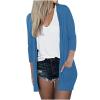 Women's Cardigans Trendy Lightweight Open Front Summer Fall Knit Cardigan Plus Size Comfy Loose Tops with Pockets view 4