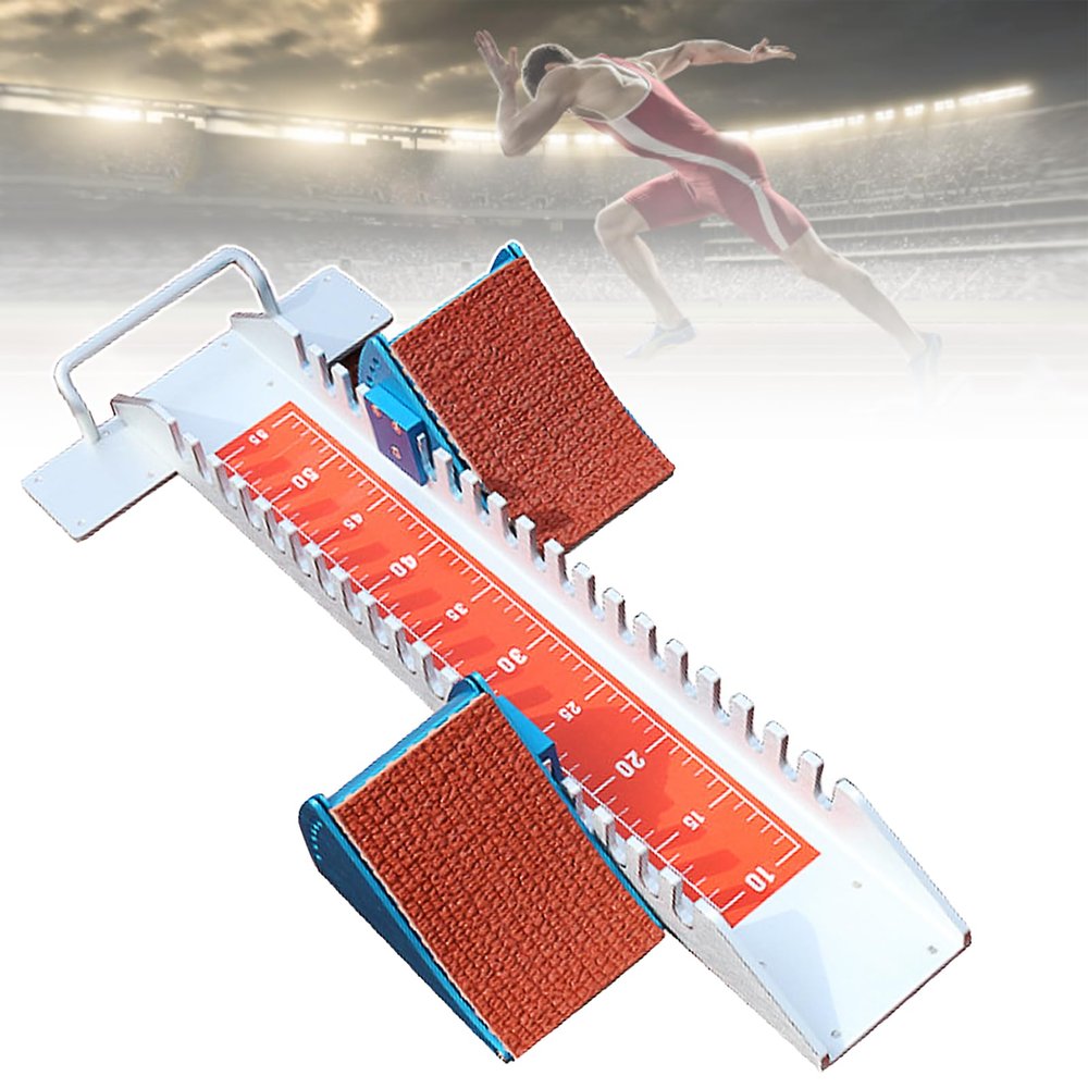 JINEKU Aluminum Alloy Track and Field Starting Block, Multi-Angle Adjustable, Super Grip, Suitable for Rubber and Plastic Synthetic Tracks, Dedicated for Sprint Competitions,B