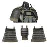 XURUYI Lightweight Samurai Tactical Armor Full Set, 1 Pair x Shoulder Armors + 1 Pair x Short Skirt Armor + 1 x Armor Crotch Protector, 500D Medieval Warrior Knight Protector (RG) view 1