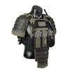 XURUYI Lightweight Samurai Tactical Armor Full Set, 1 Pair x Shoulder Armors + 1 Pair x Short Skirt Armor + 1 x Armor Crotch Protector, 500D Medieval Warrior Knight Protector (RG) view 4