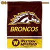 College Flags & Banners Co. Western Michigan Broncos Wordmark Logo House Flag Banner view 1