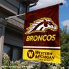 College Flags & Banners Co. Western Michigan Broncos Wordmark Logo House Flag Banner view 2