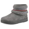 WHITE MOUNTAIN Women's Icons Faux Fur Slip-On Bootie, Grey, 8.5 M view 1