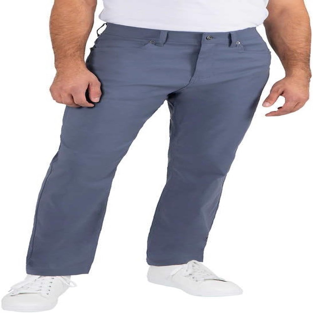 Gerry Men's Tech 5 Pocket Stretch Fabric Comfort Waistband Pant (Blue,34x30)