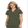 KOI Next Gen Hustle and Heart Women's 3-Pocket Stretch Scrub Top Heather Olive 5X-Large view 1