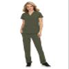 KOI Next Gen Hustle and Heart Women's 3-Pocket Stretch Scrub Top Heather Olive 5X-Large view 4